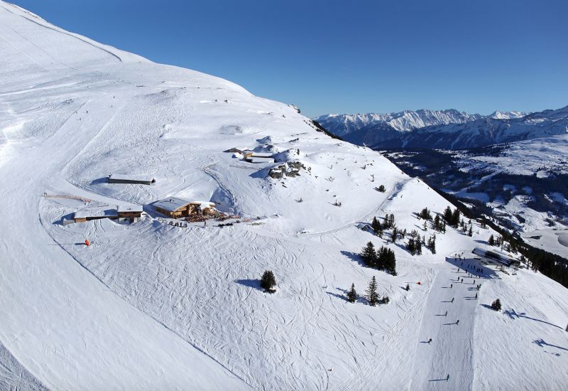 Luftaufnahme Skihütte Fussalm