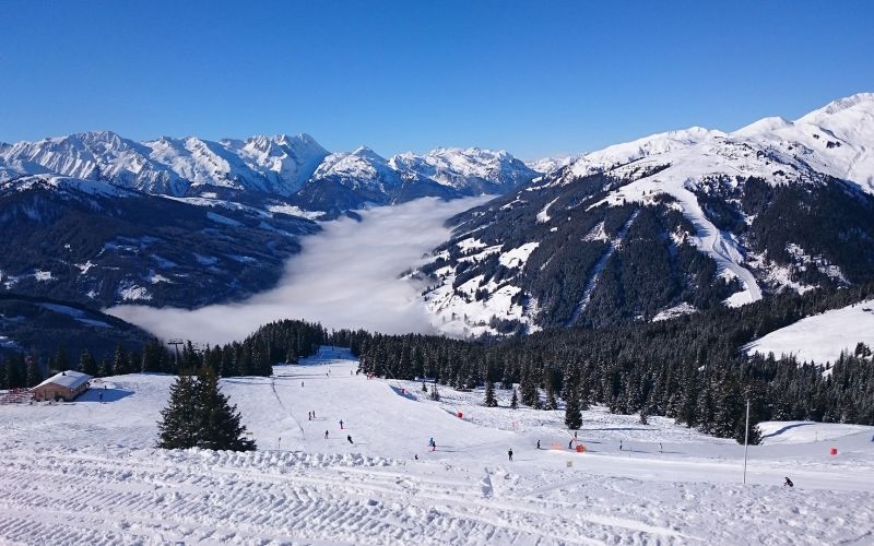 Talblick von der Skihütte Fussalm