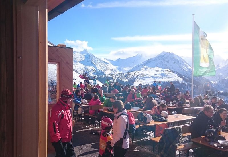 Terrasse Skihütte Fussalm